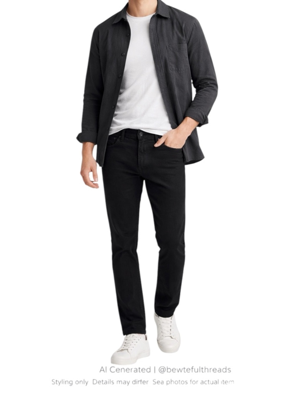 AG Adriano Goldschmied Everett Slim Straight Jeans Black 38x29 Hemmed Stretch